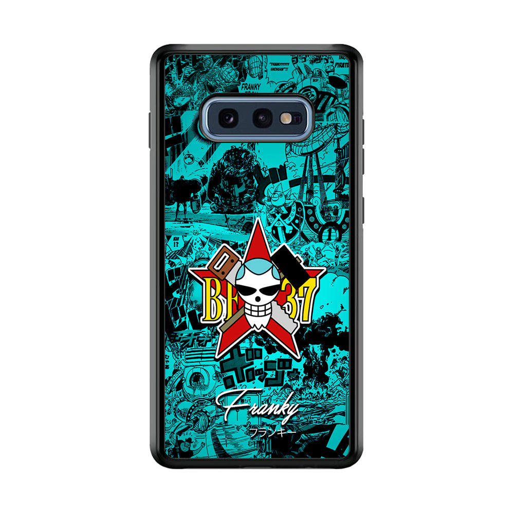 One Piece Franky Logo Comic Samsung Galaxy S10E Case-Phone Case-Rubber Black (2D Case)-Altracase