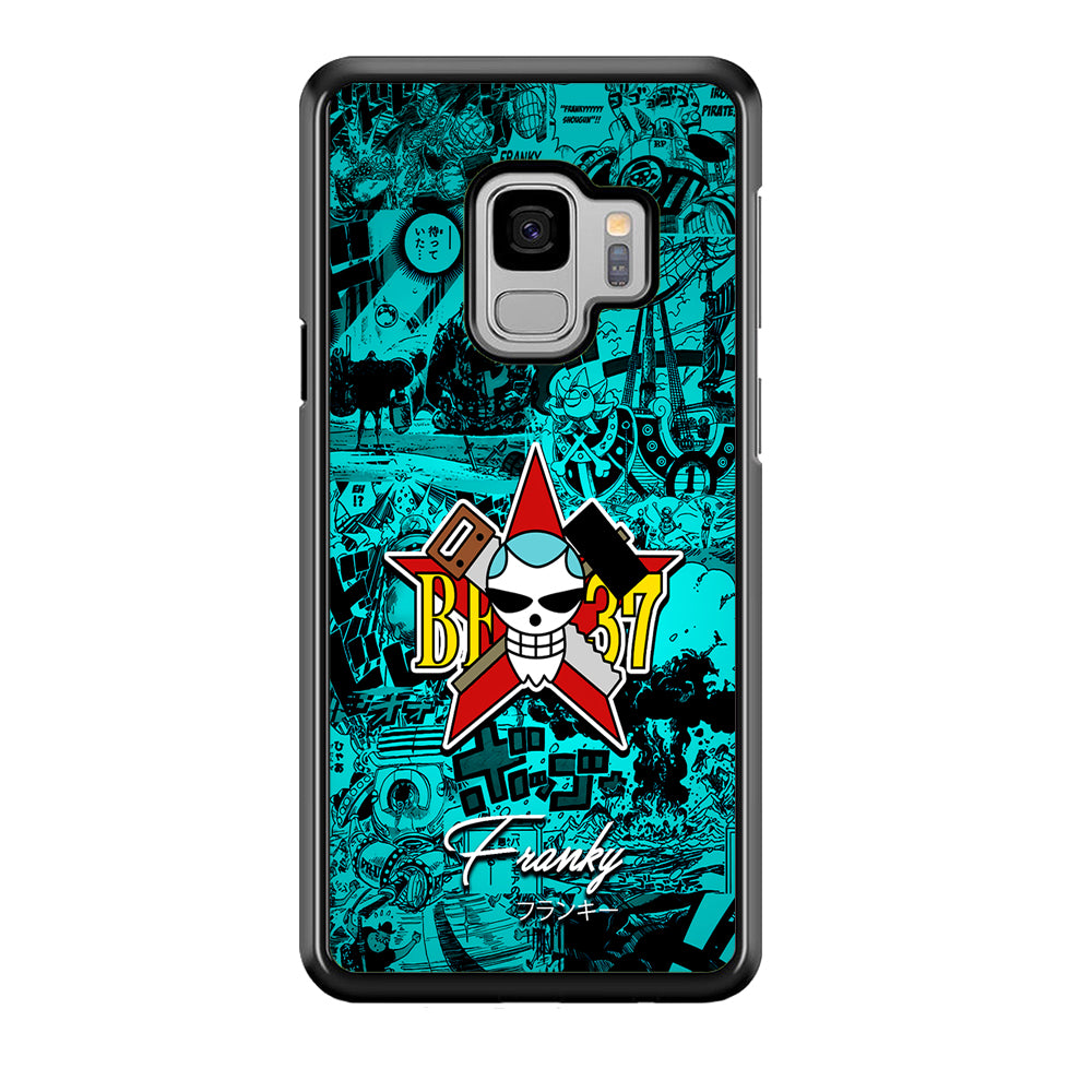 One Piece Franky Logo Comic Samsung Galaxy S9 Case-Phone Case-Rubber Black (2D Case)-Altracase