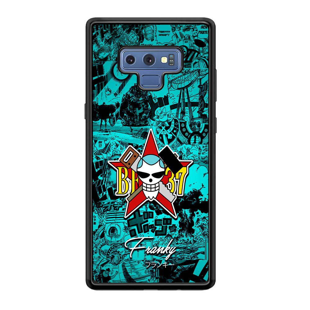 One Piece Franky Logo Comic Samsung Galaxy Note 9 Case-Phone Case-Rubber Black (2D Case)-Altracase