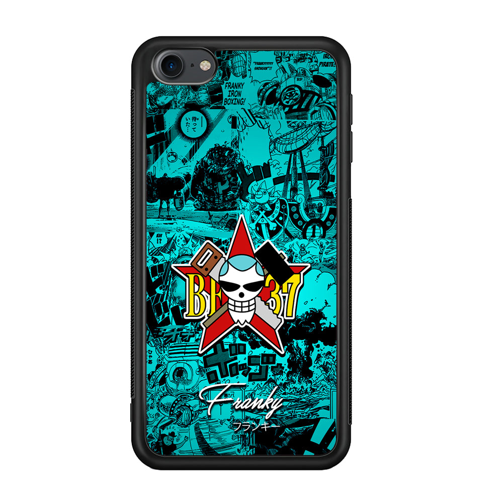 One Piece Franky Logo Comic iPod Touch 6 Case-Phone Case-Rubber White (2D Case)-Altracase