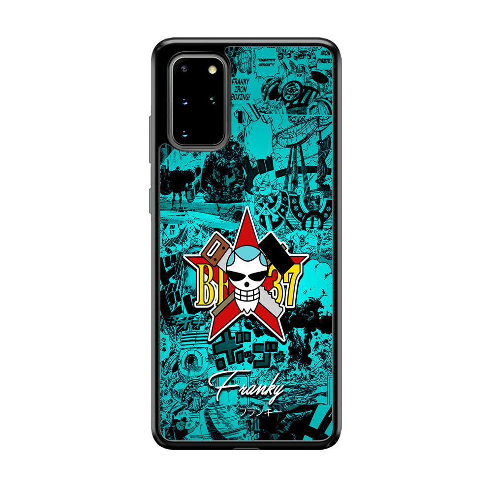 One Piece Franky Logo Comic Samsung Galaxy S20 Plus Case-Phone Case-Rubber Black (2D Case)-Altracase