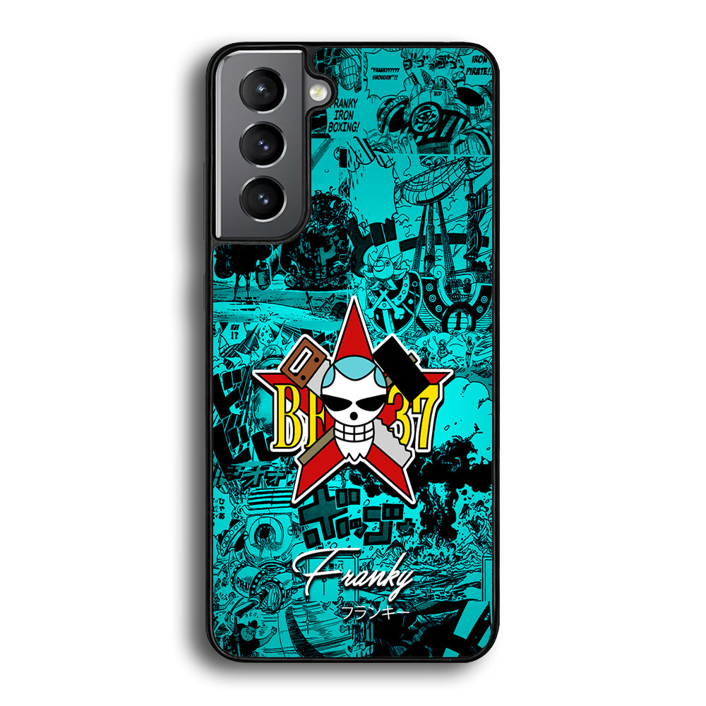 One Piece Franky Logo Comic Samsung Galaxy S21 Case-Phone Case-Tempered Glass Case-Altracase