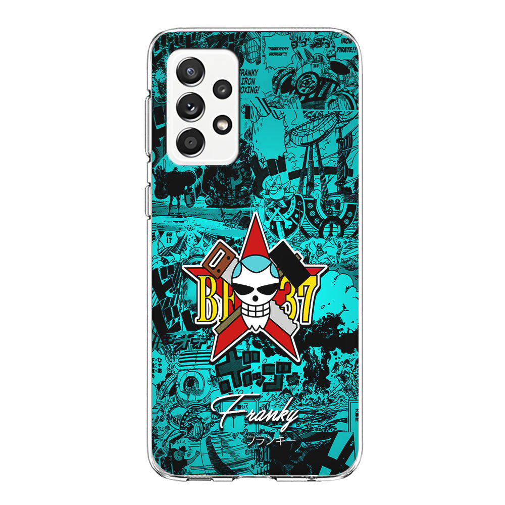 One Piece Franky Logo Comic Samsung Galaxy A72 Case-Phone Case-Clear Soft Case-Altracase