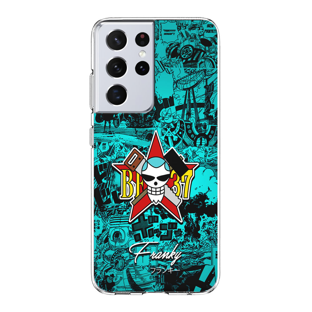 One Piece Franky Logo Comic Samsung Galaxy S21 Ultra Case-Phone Case-Clear Soft Case-Altracase