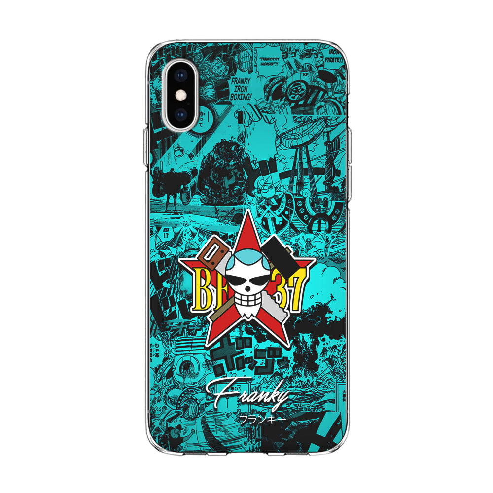 One Piece Franky Logo Comic iPhone Xs Case-Phone Case-Clear Soft Case-Altracase