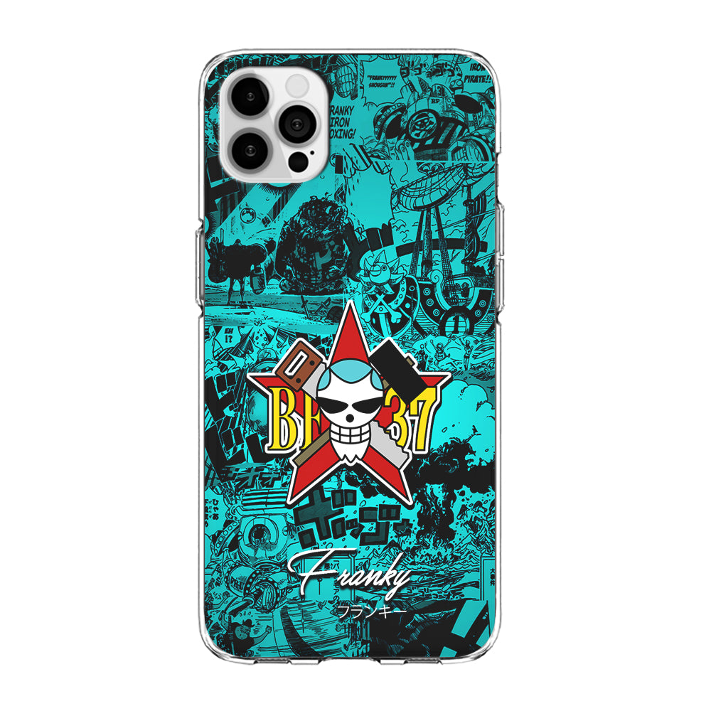 One Piece Franky Logo Comic iPhone 15 Pro Case-Phone Case-Clear Soft Case-Altracase