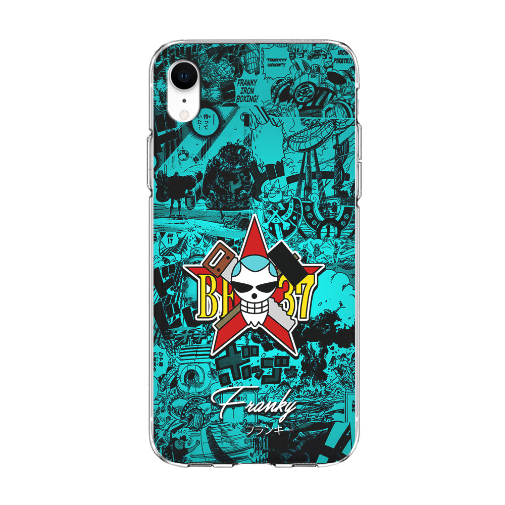 One Piece Franky Logo Comic iPhone XR Case-Phone Case-Clear Soft Case-Altracase