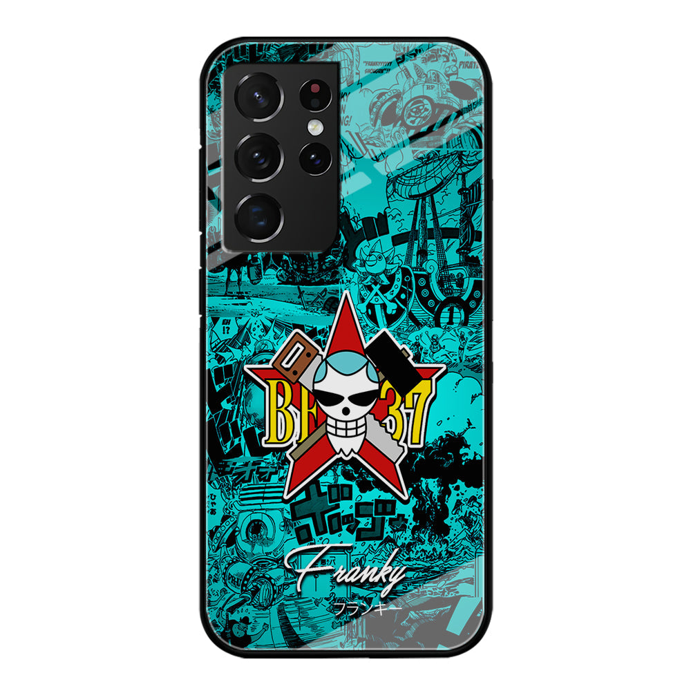 One Piece Franky Logo Comic Samsung Galaxy S23 Ultra Case-Phone Case-Tempered Glass Case-Altracase