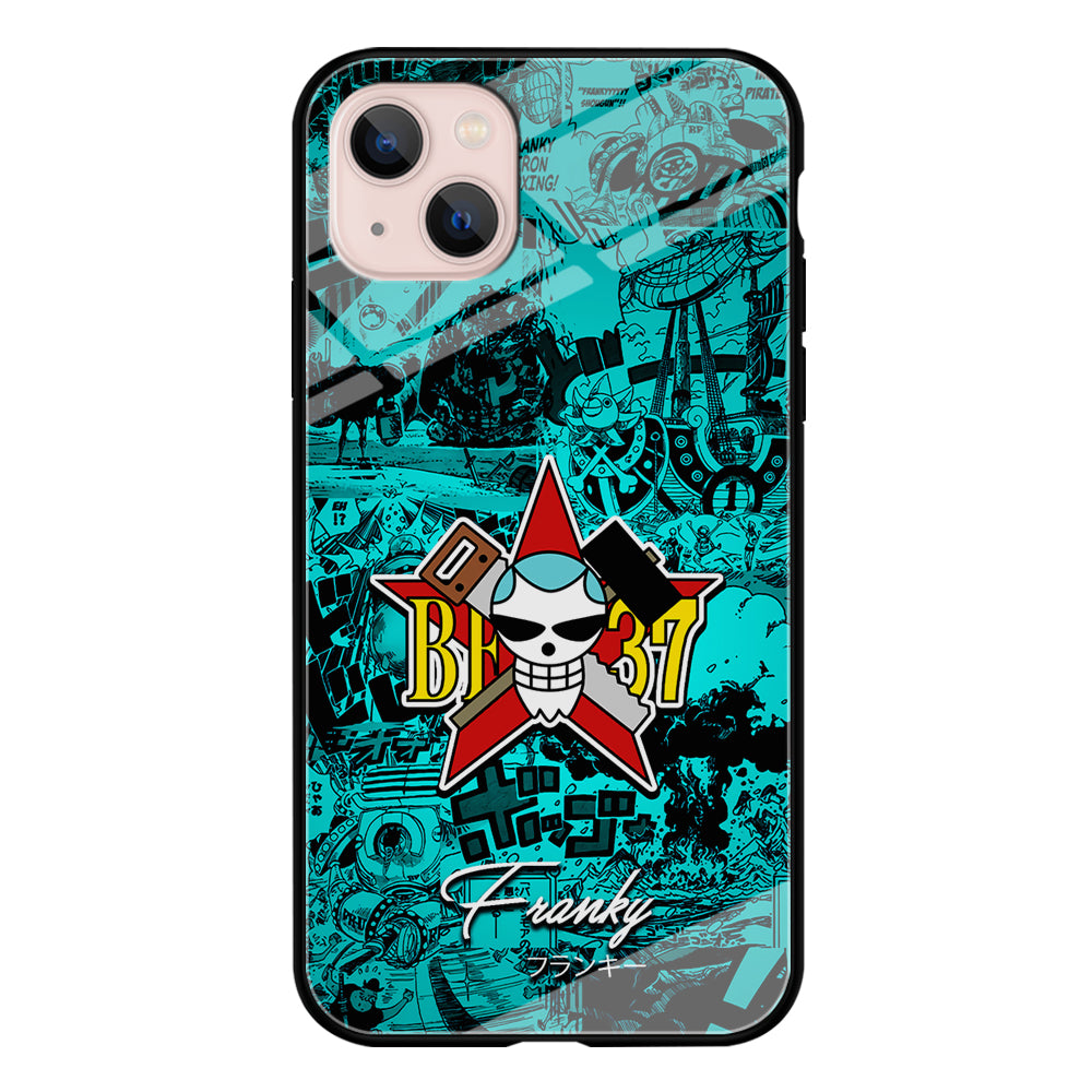 One Piece Franky Logo Comic iPhone 15 Plus Case-Phone Case-Tempered Glass Case-Altracase