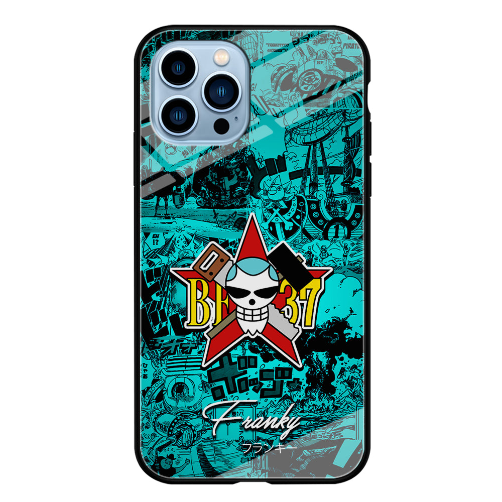 One Piece Franky Logo Comic iPhone 15 Pro Max Case-Phone Case-Tempered Glass Case-Altracase