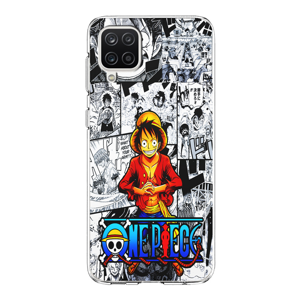 One Piece Luffy Comic Samsung Galaxy A12 Case-Phone Case-Clear Soft Case-Altracase