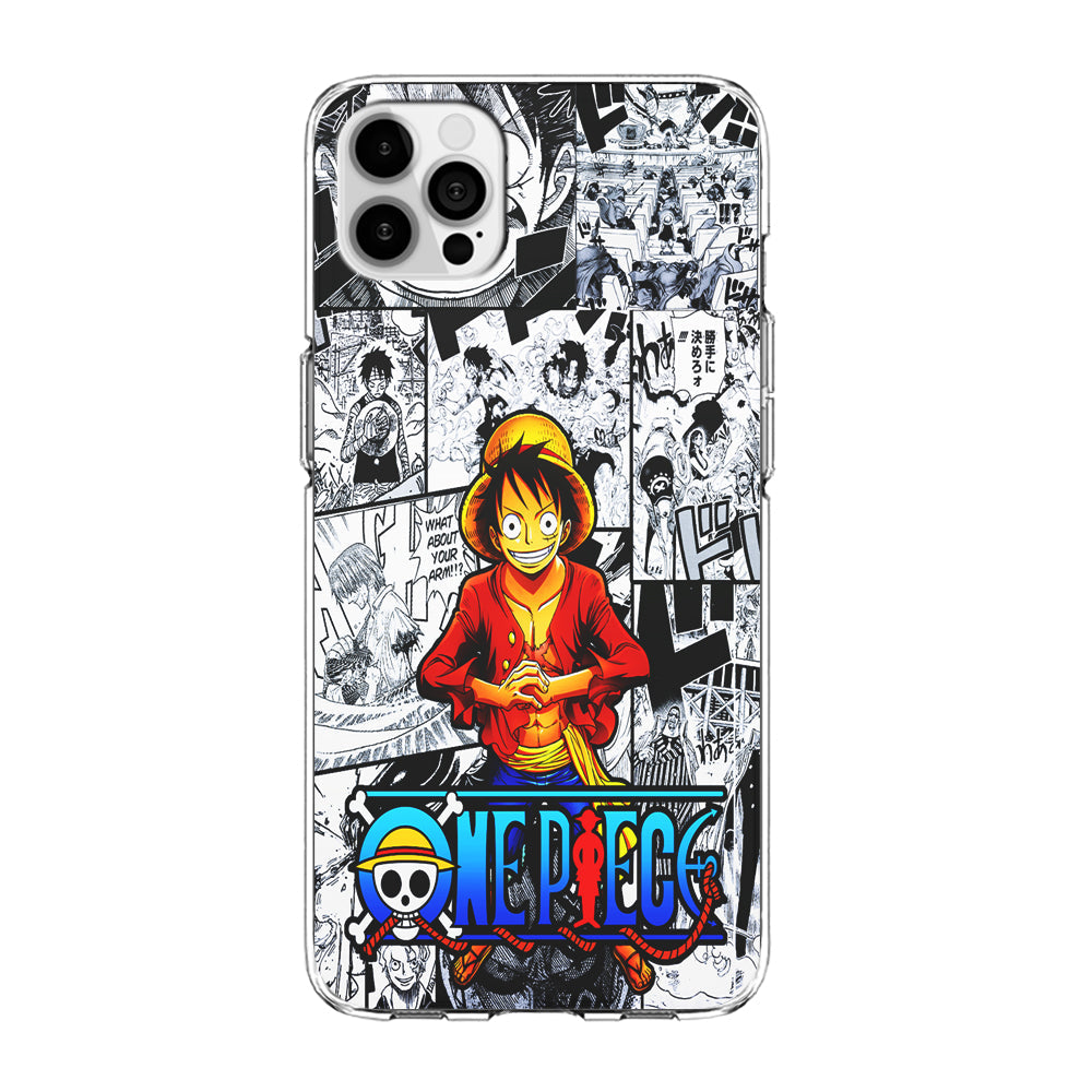 One Piece Luffy Comic iPhone 14 Pro Max Case-Phone Case-Clear Soft Case-Altracase