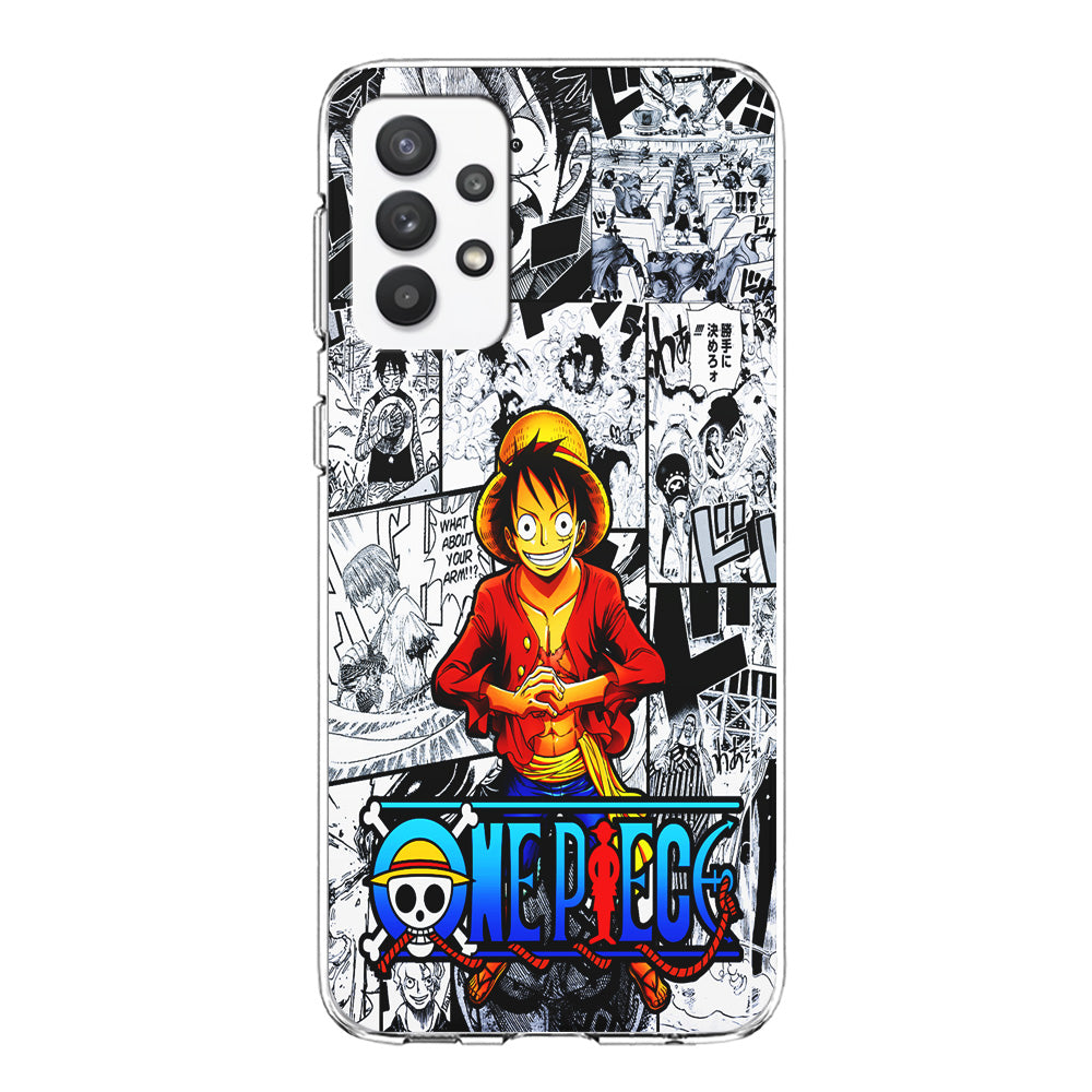 One Piece Luffy Comic Samsung Galaxy A32 Case-Phone Case-Clear Soft Case-Altracase