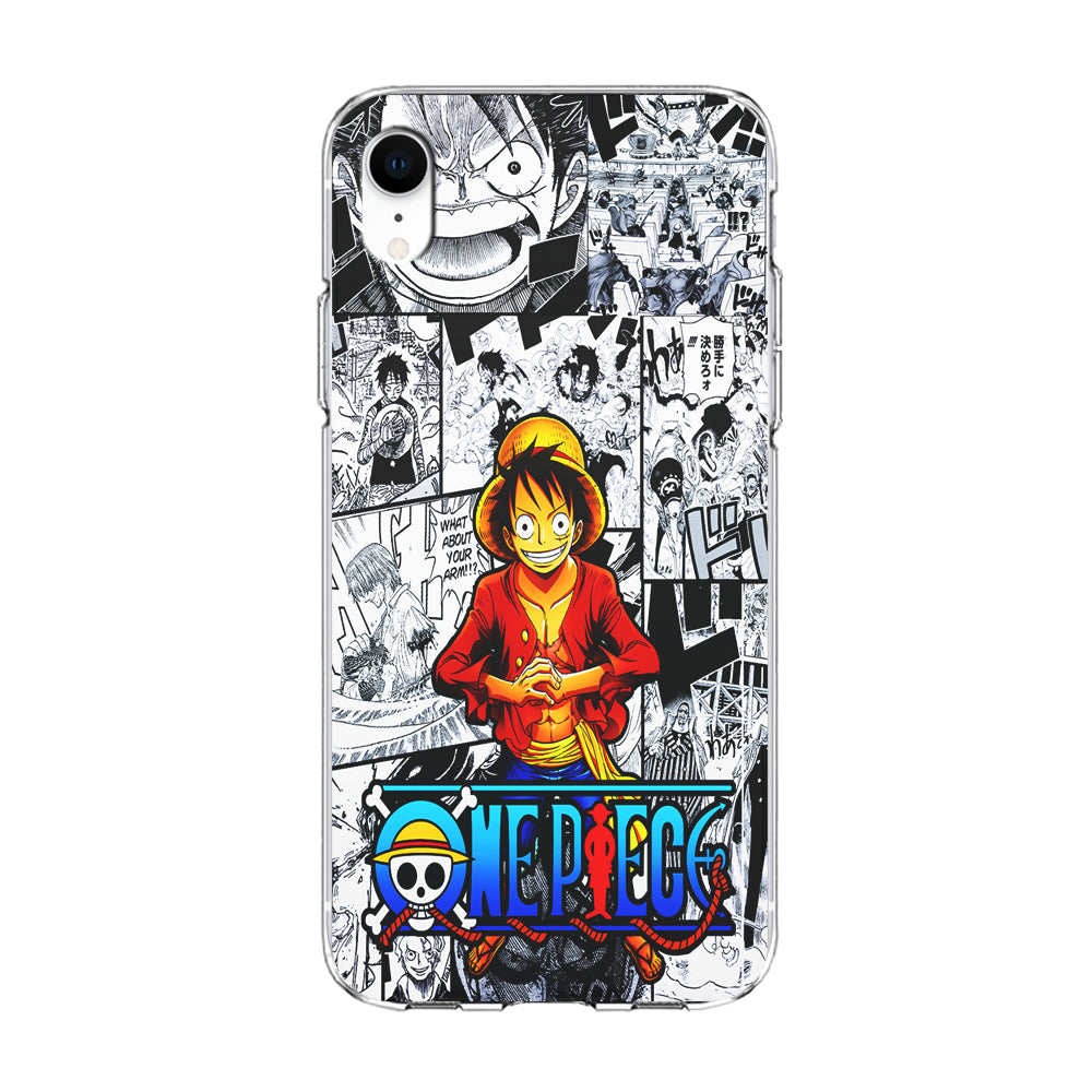 One Piece Luffy Comic iPhone XR Case-Phone Case-Clear Soft Case-Altracase