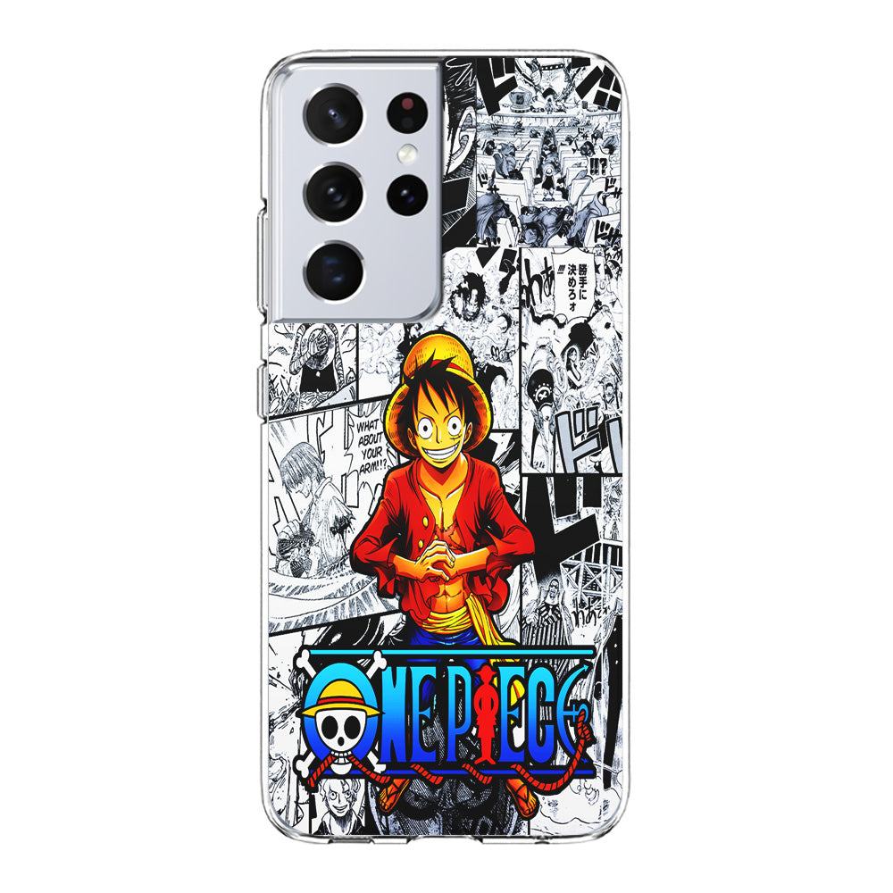 One Piece Luffy Comic Samsung Galaxy S21 Ultra Case-Phone Case-Clear Soft Case-Altracase