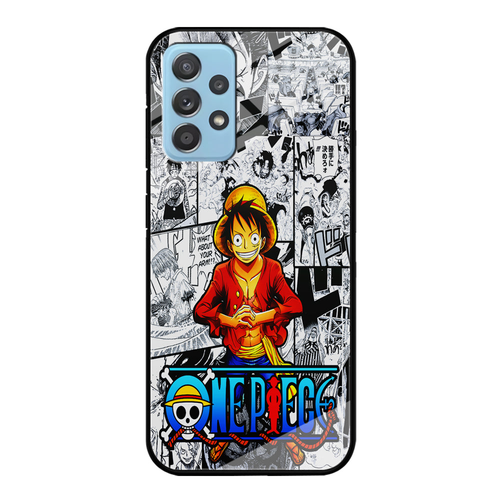 One Piece Luffy Comic Samsung Galaxy A72 Case-Phone Case-Tempered Glass Case-Altracase