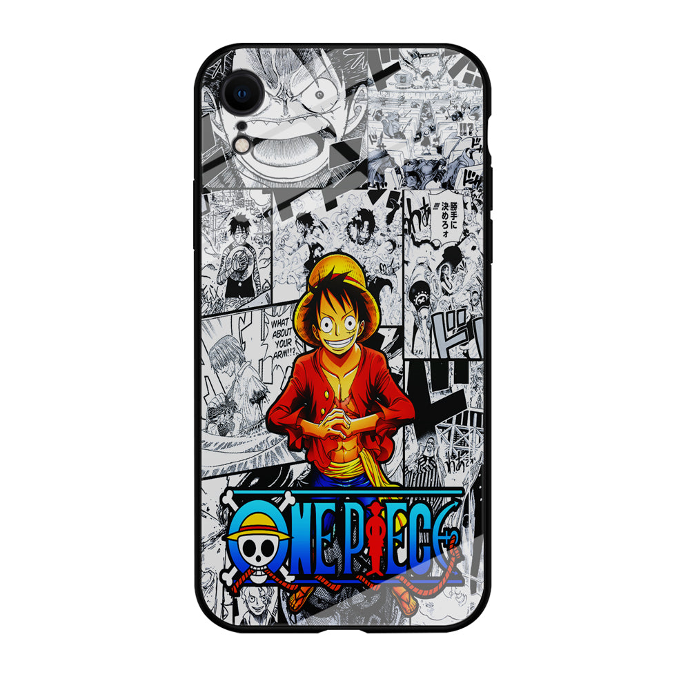 One Piece Luffy Comic iPhone XR Case-Phone Case-Tempered Glass Case-Altracase