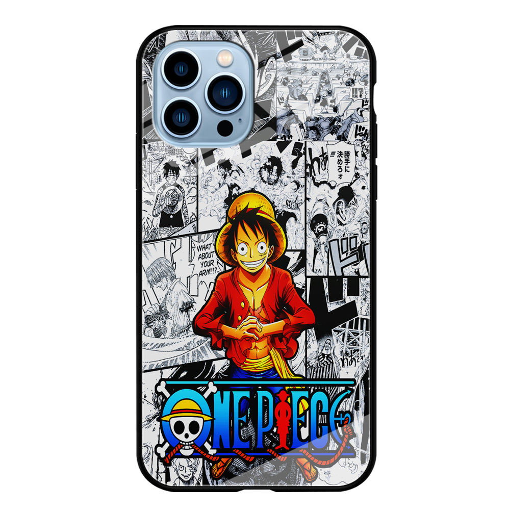 One Piece Luffy Comic iPhone 14 Pro Case-Phone Case-Tempered Glass Case-Altracase