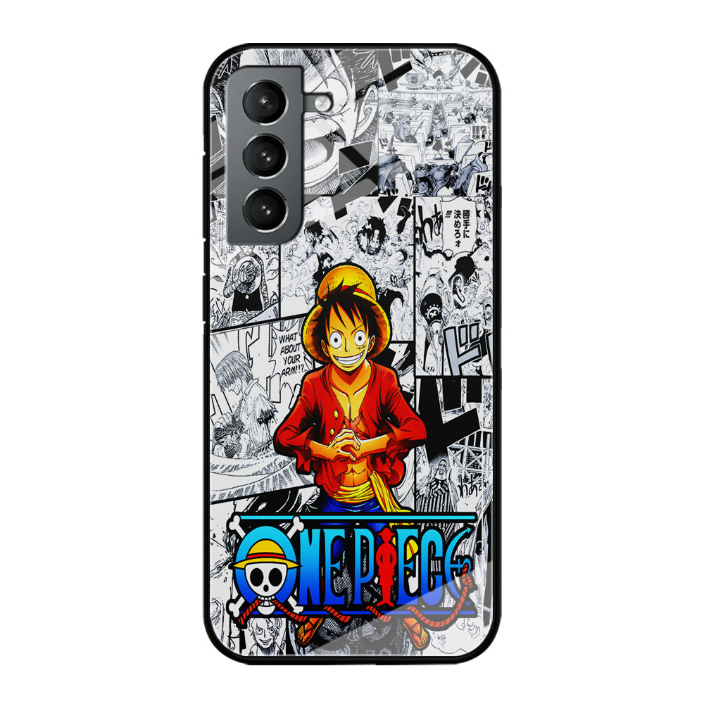 One Piece Luffy Comic Samsung Galaxy S24 Plus Case-Phone Case-Tempered Glass Case-Altracase