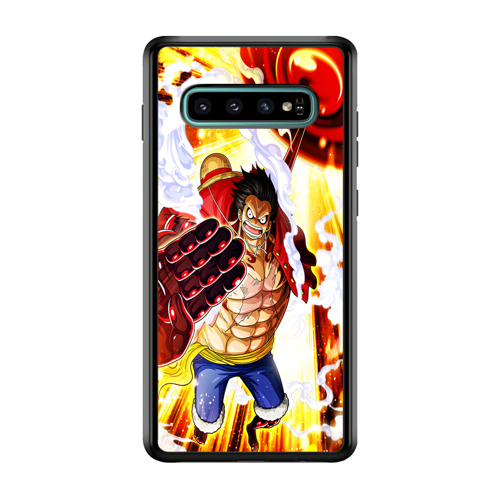 One Piece Luffy Gear Fourth Samsung Galaxy S10 Case-Phone Case-Rubber Black (2D Case)-Altracase