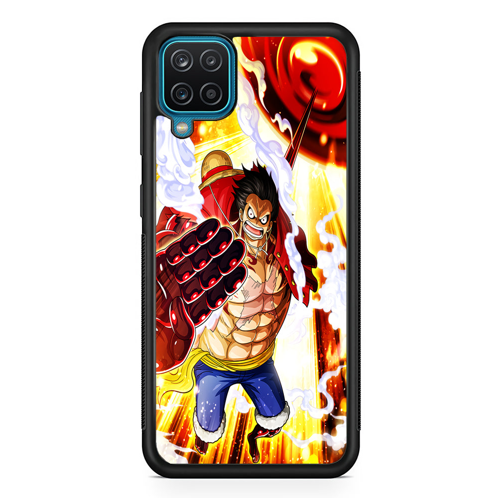 One Piece Luffy Gear Fourth Samsung Galaxy A12 Case-Phone Case-Rubber Black (2D Case)-Altracase