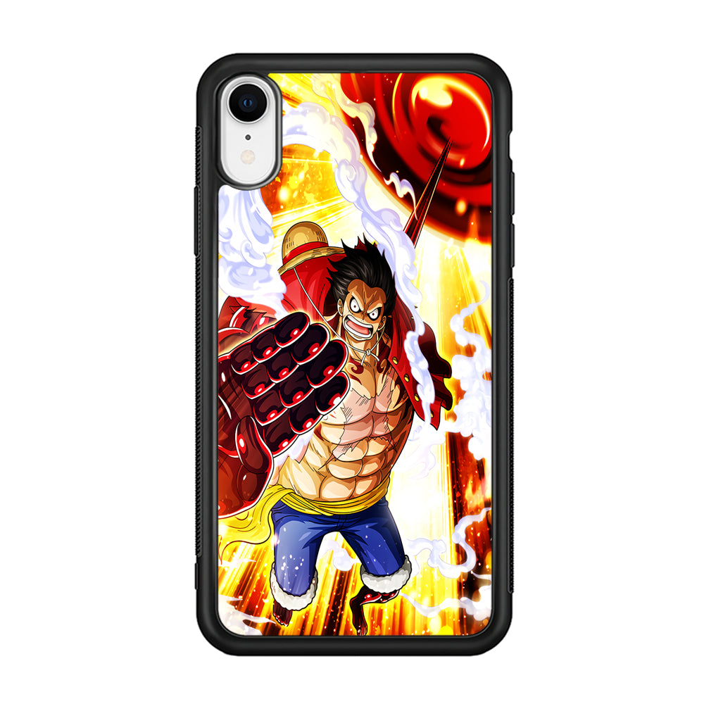 One Piece Luffy Gear Fourth iPhone XR Case-Phone Case-Rubber Black (2D Case)-Altracase