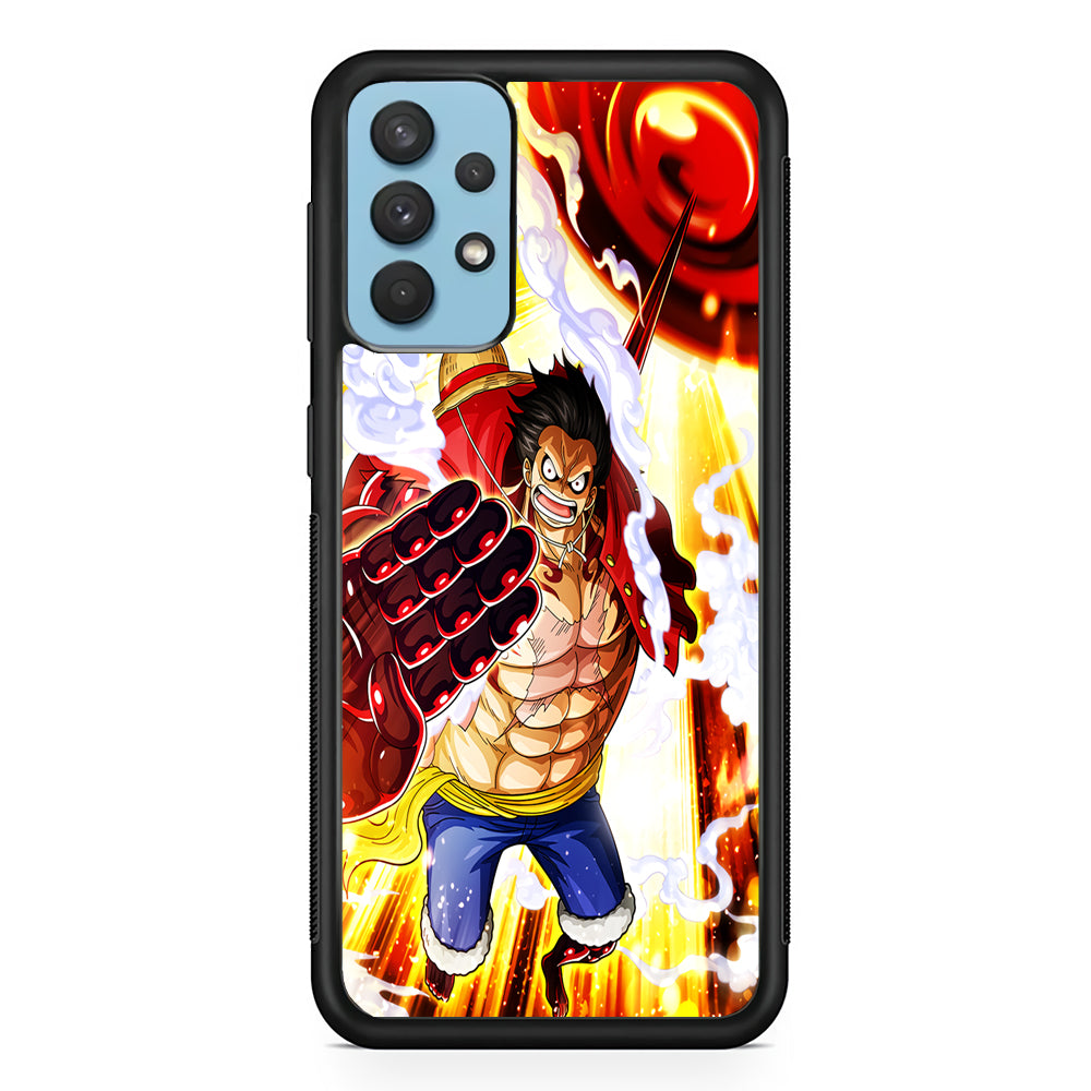 One Piece Luffy Gear Fourth Samsung Galaxy A32 Case-Phone Case-Rubber Black (2D Case)-Altracase
