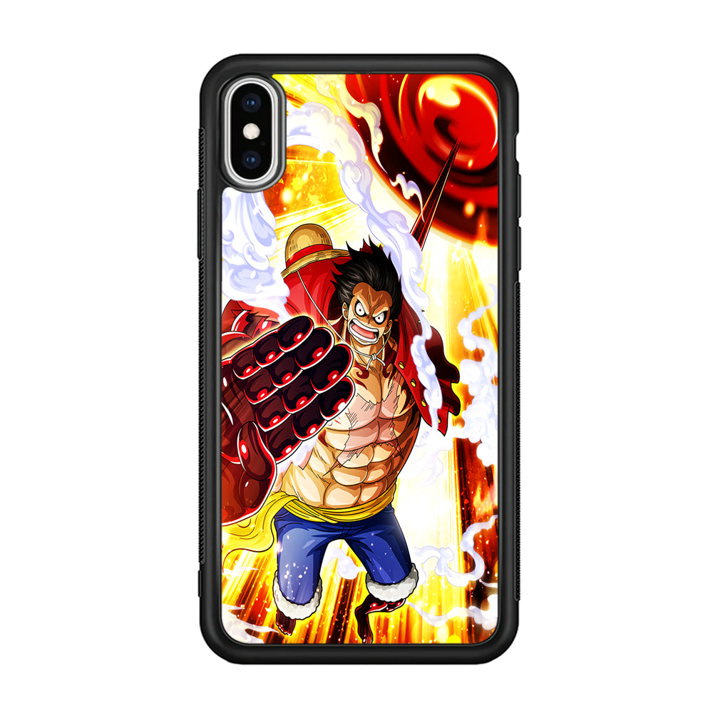 One Piece Luffy Gear Fourth iPhone Xs Case-Phone Case-Rubber Black (2D Case)-Altracase