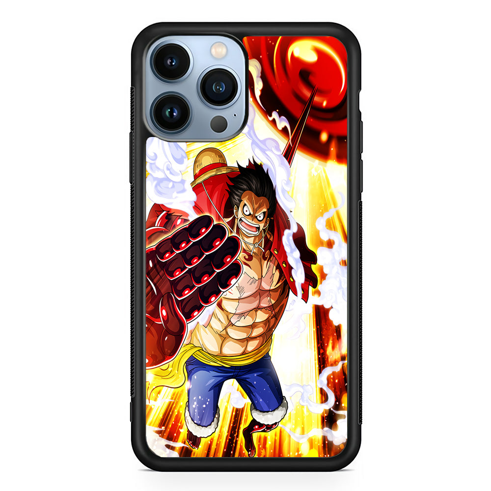 One Piece Luffy Gear Fourth iPhone 15 Pro Max Case-Phone Case-Rubber Black (2D Case)-Altracase