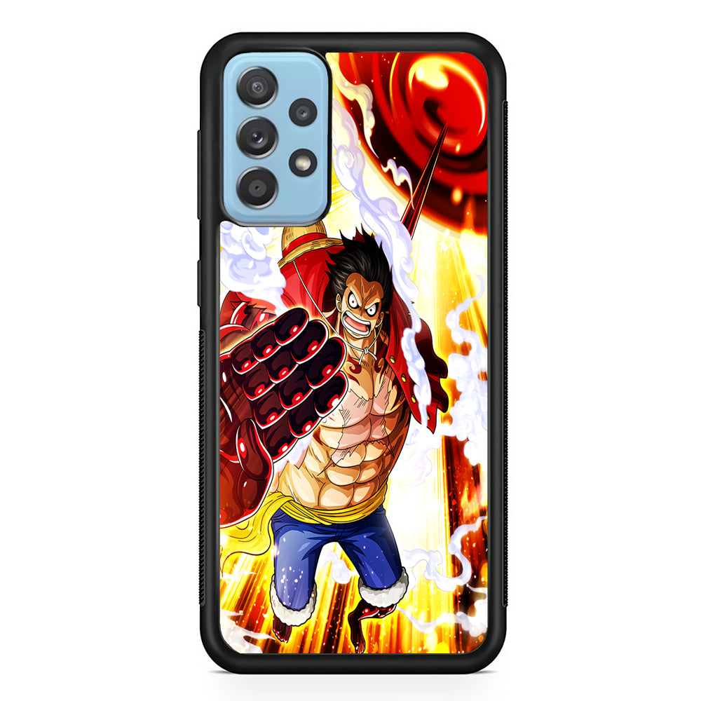 One Piece Luffy Gear Fourth Samsung Galaxy A72 Case-Phone Case-Rubber Black (2D Case)-Altracase