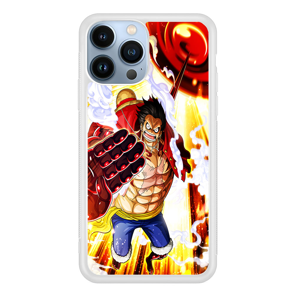 One Piece Luffy Gear Fourth iPhone 15 Pro Max Case-Phone Case-Rubber White (2D Case)-Altracase