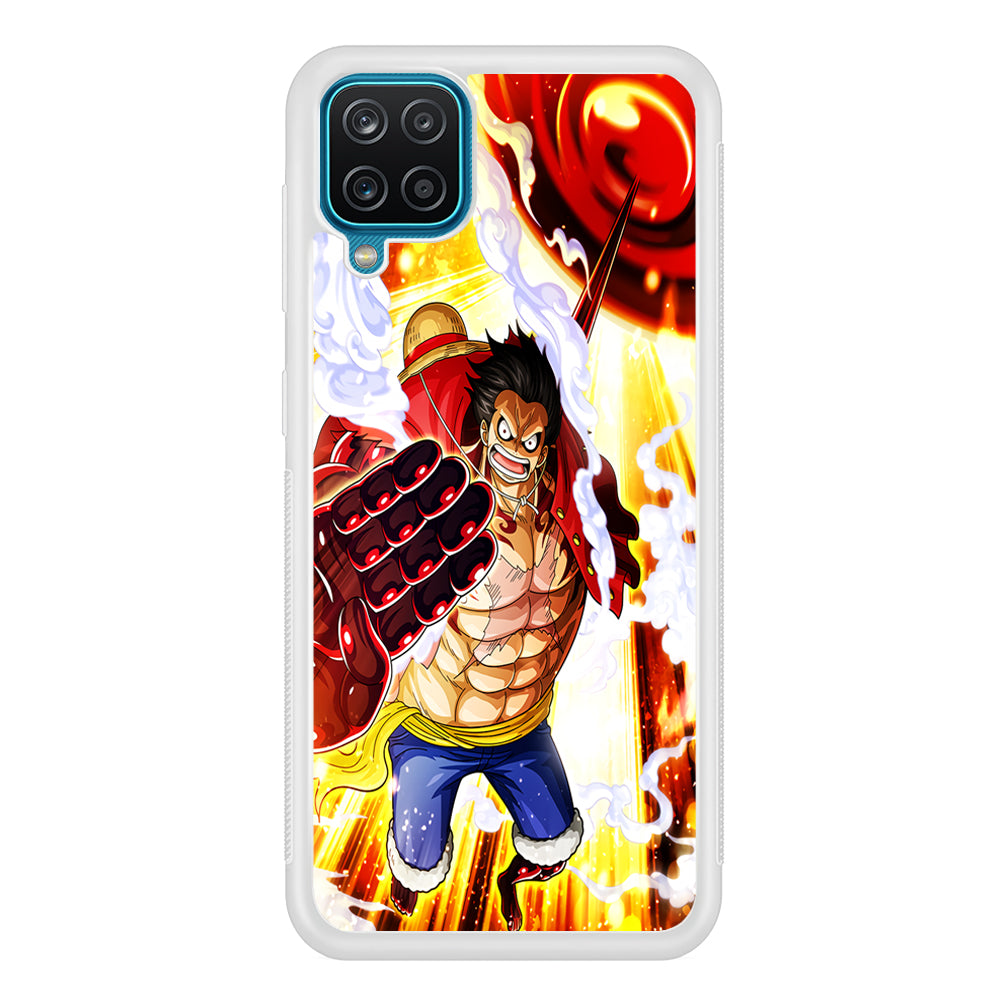 One Piece Luffy Gear Fourth Samsung Galaxy A12 Case-Phone Case-Rubber White (2D Case)-Altracase