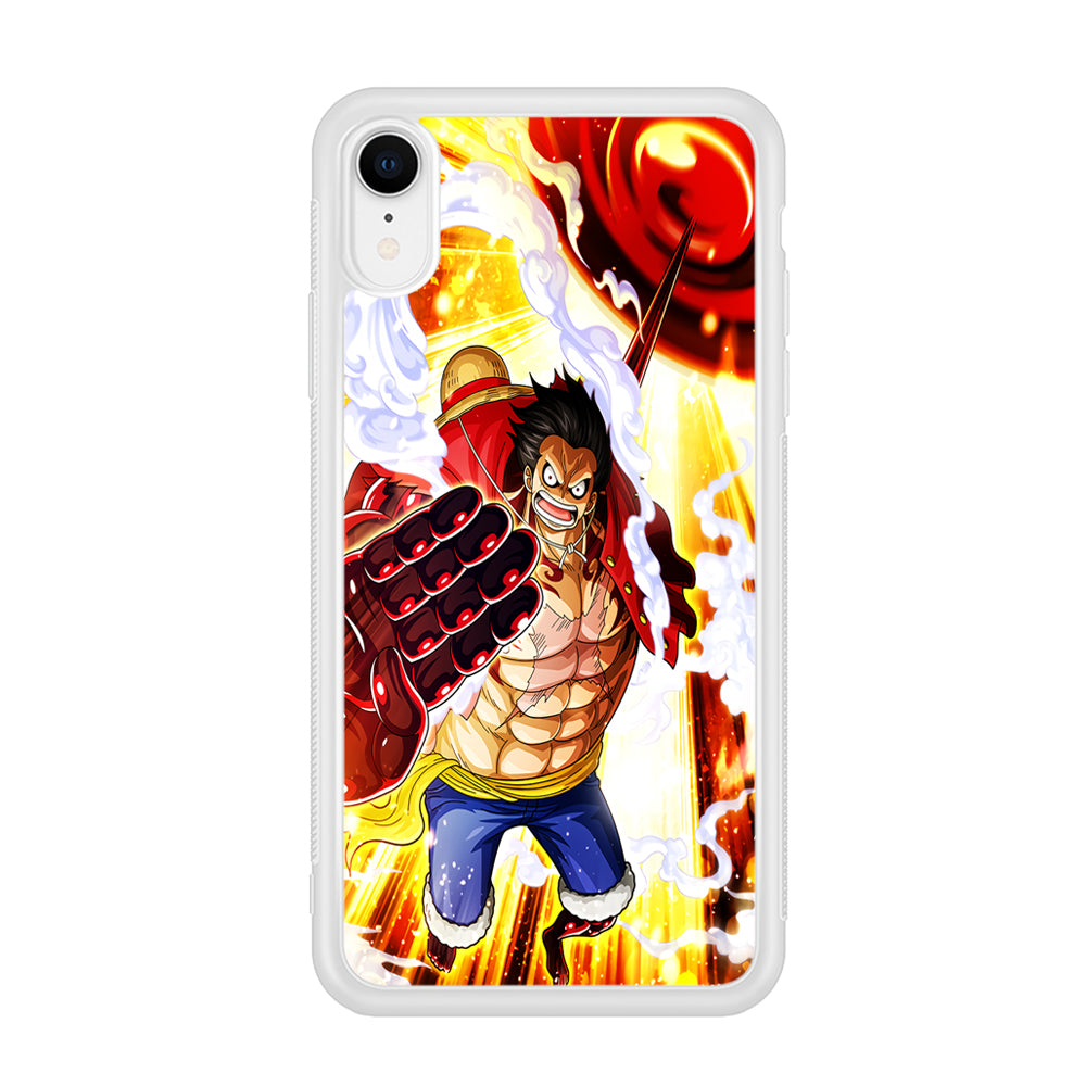 One Piece Luffy Gear Fourth iPhone XR Case-Phone Case-Rubber White (2D Case)-Altracase