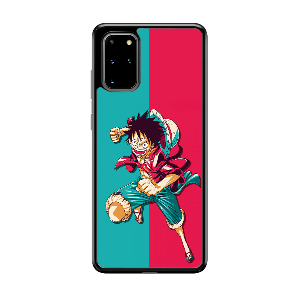 One Piece Luffy Red Blue Samsung Galaxy S20 Plus Case-Phone Case-Tempered Glass Case-Altracase