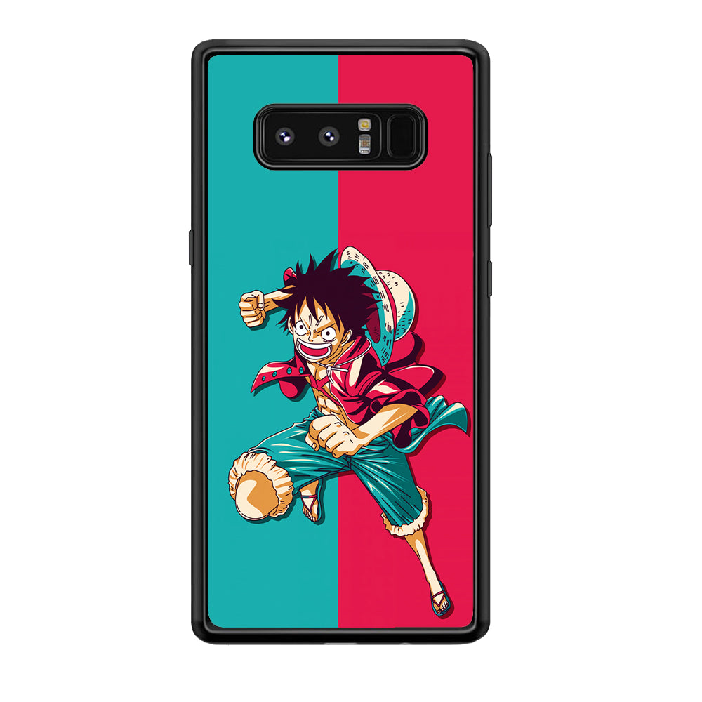 One Piece Luffy Red Blue Samsung Galaxy Note 8 Case-Phone Case-Tempered Glass Case-Altracase