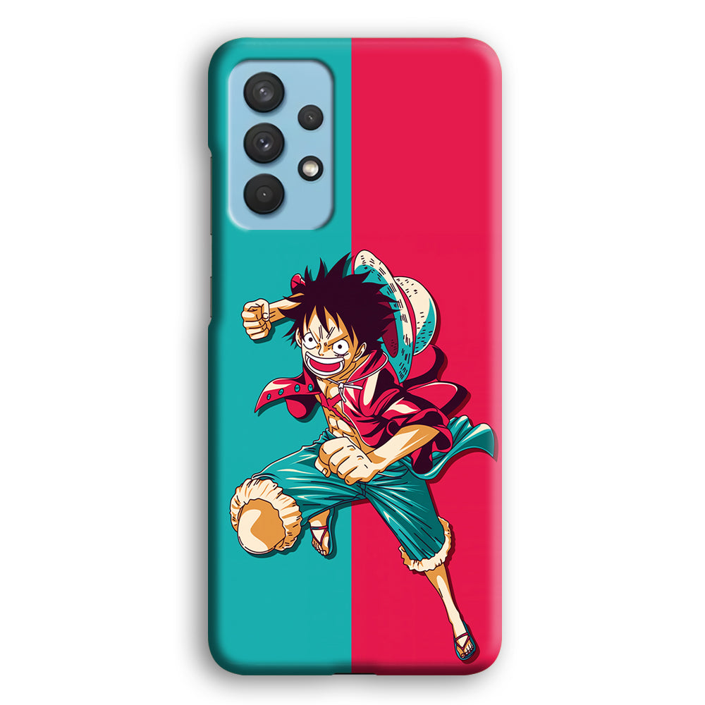 One Piece Luffy Red Blue Samsung Galaxy A32 Case-Phone Case-3D Case-Altracase