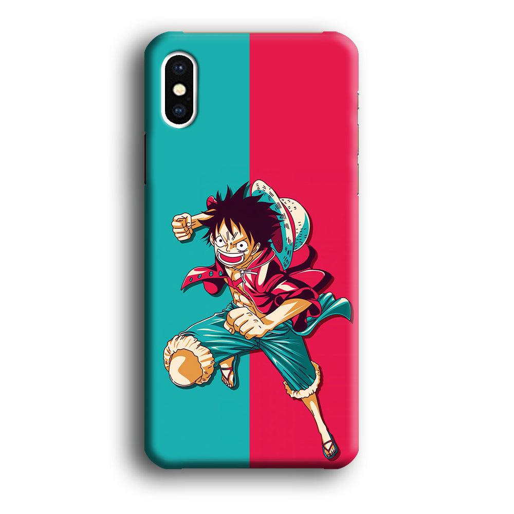 One Piece Luffy Red Blue iPhone Xs Case-Phone Case-3D Case-Altracase