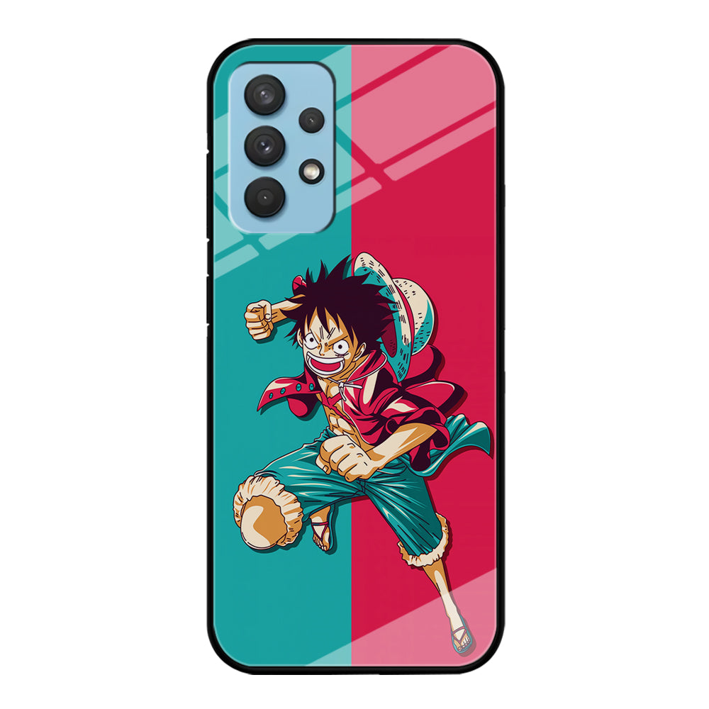 One Piece Luffy Red Blue Samsung Galaxy A32 Case-Phone Case-Tempered Glass Case-Altracase