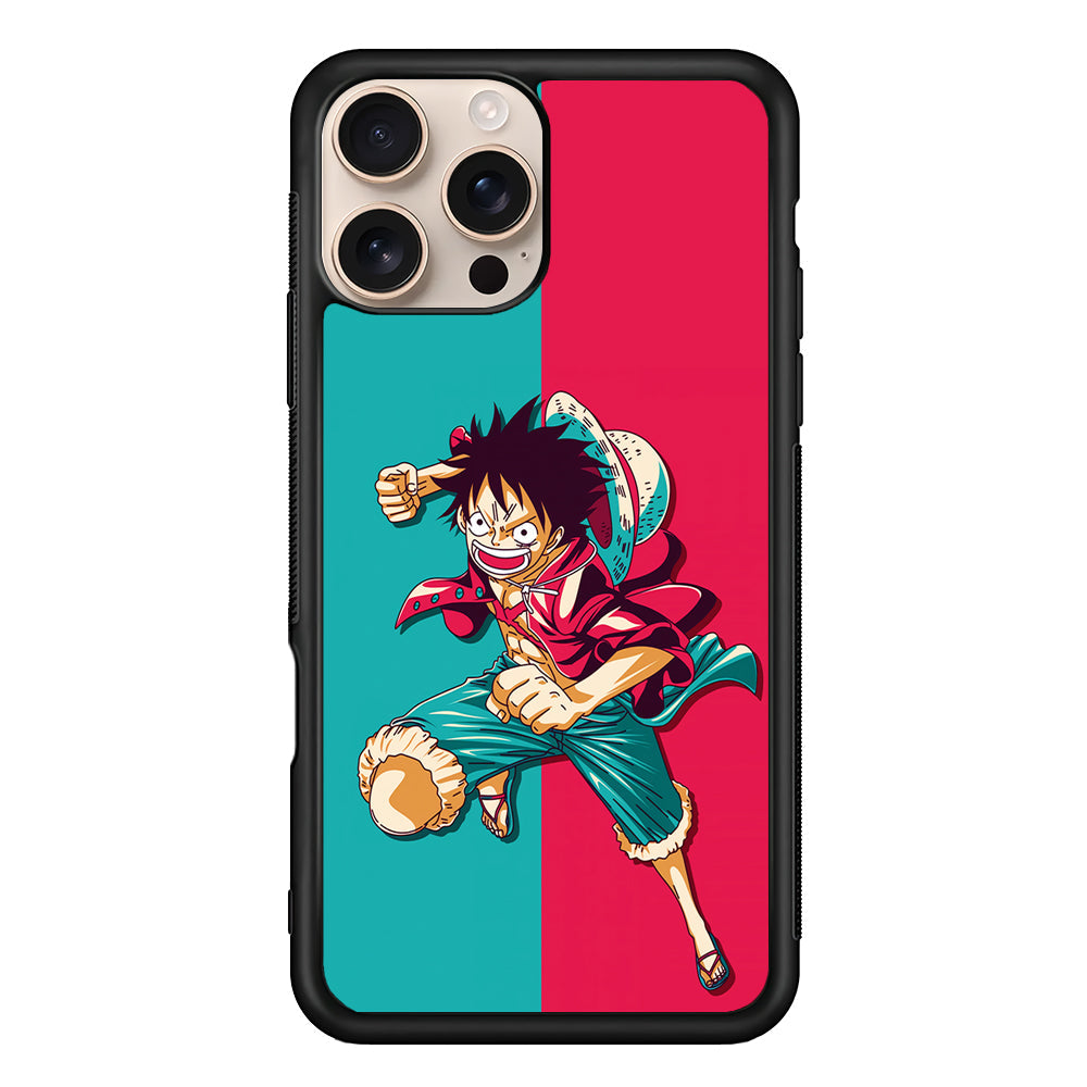 One Piece Luffy Red Blue iPhone 16 Pro Max Case - Altracase