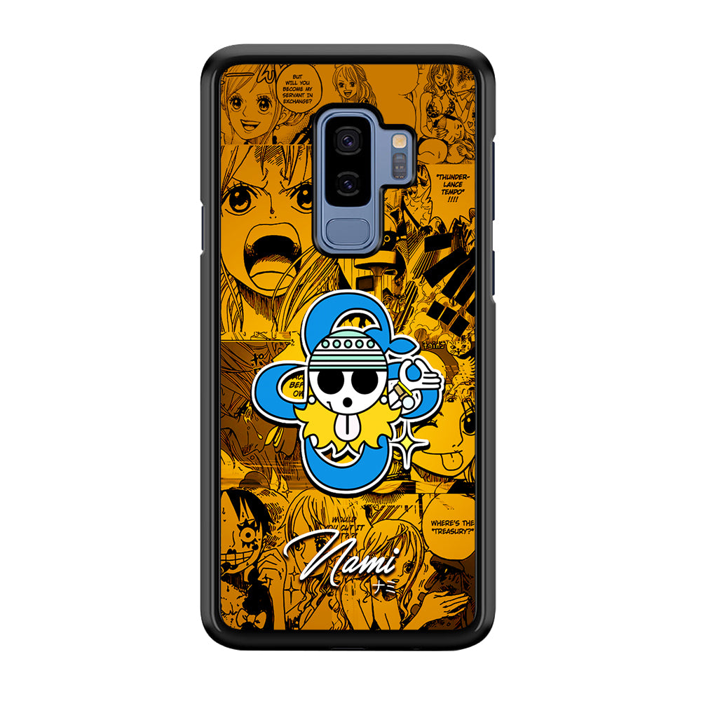 One Piece Nami Logo Comic Samsung Galaxy S9 Plus Case-Phone Case-Rubber Black (2D Case)-Altracase