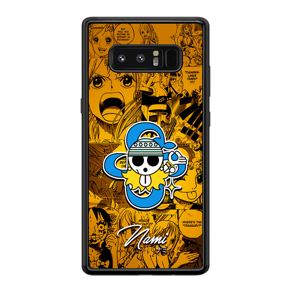 One Piece Nami Logo Comic Samsung Galaxy Note 8 Case-Phone Case-Rubber Black (2D Case)-Altracase