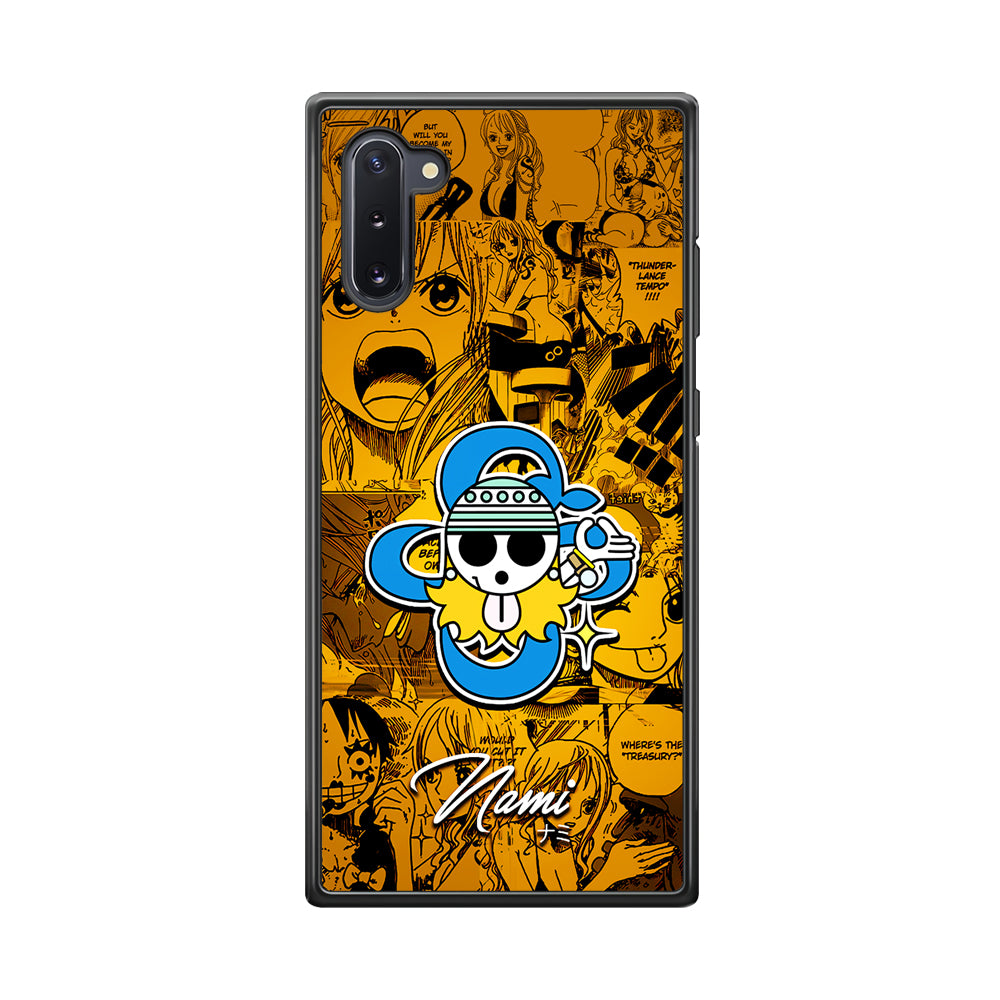 One Piece Nami Logo Comic Samsung Galaxy Note 10 Case-Phone Case-Rubber Black (2D Case)-Altracase