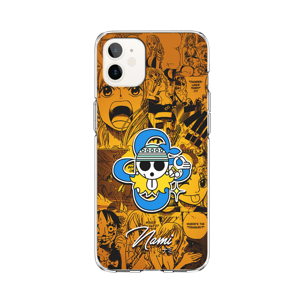 One Piece Nami Logo Comic iPhone 12 Mini Case-Phone Case-Clear Soft Case-Altracase