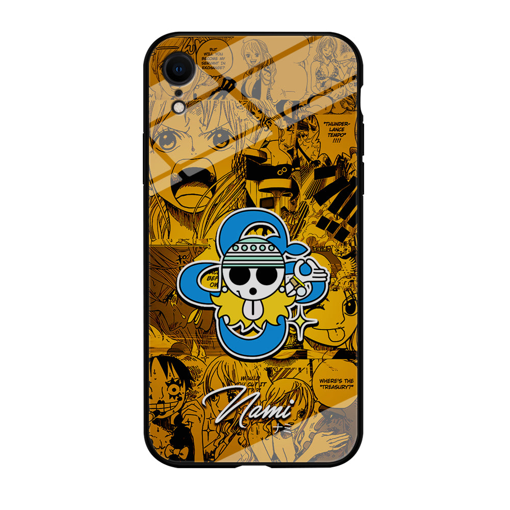 One Piece Nami Logo Comic iPhone XR Case-Phone Case-Tempered Glass Case-Altracase
