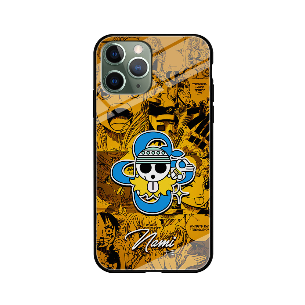 One Piece Nami Logo Comic iPhone 11 Pro Max Case-Phone Case-Tempered Glass Case-Altracase