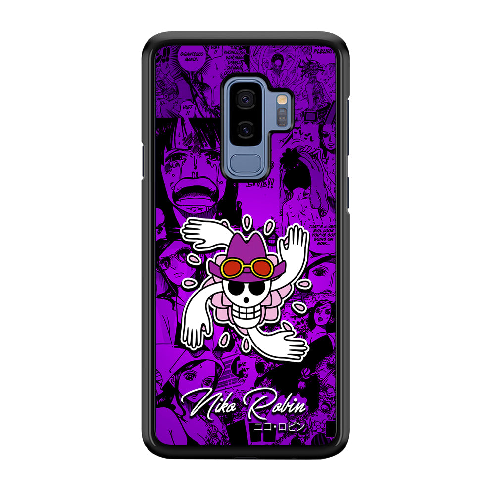 One Piece Robin Comic Samsung Galaxy S9 Plus Case-Phone Case-Rubber Black (2D Case)-Altracase