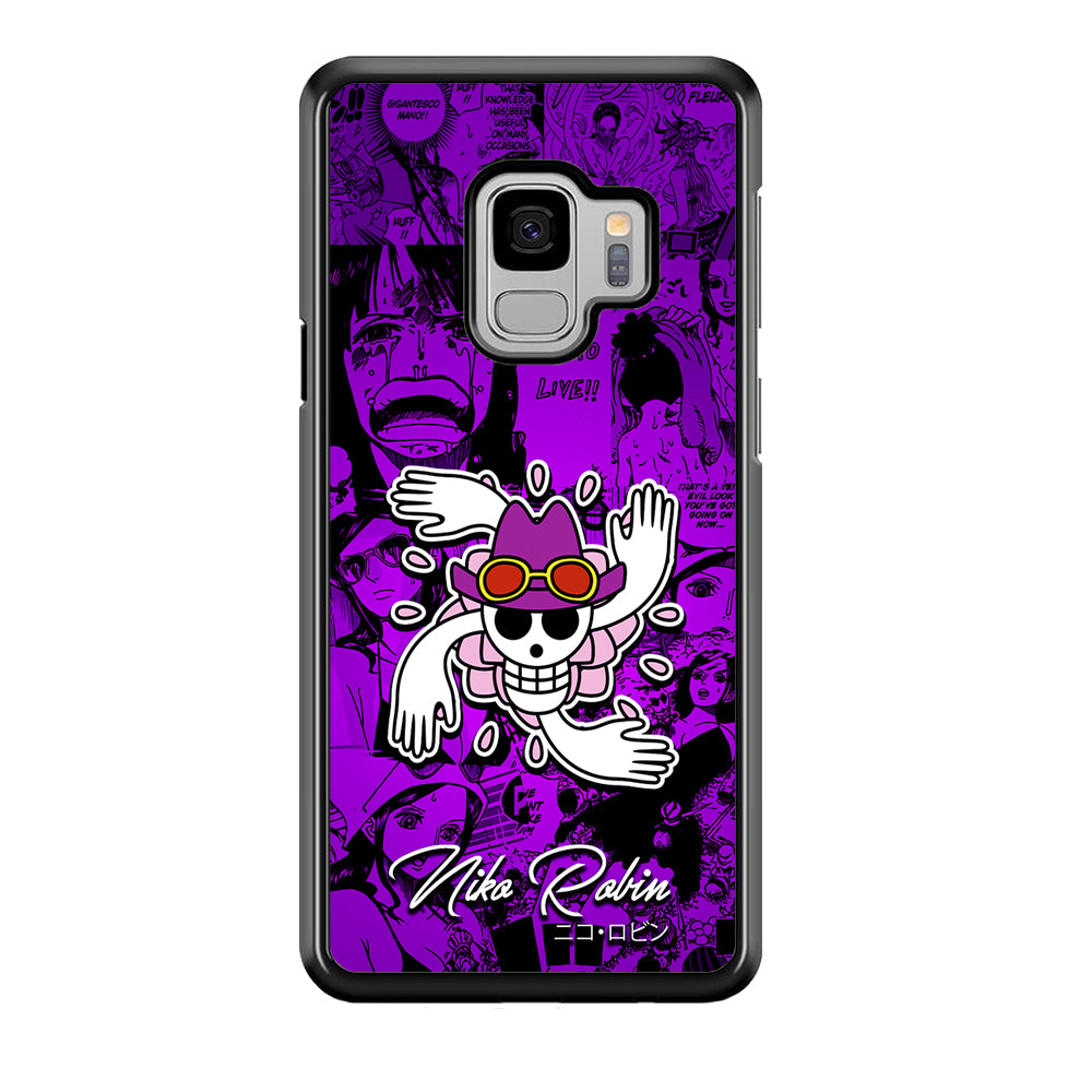 One Piece Robin Comic Samsung Galaxy S9 Case-Phone Case-Rubber Black (2D Case)-Altracase