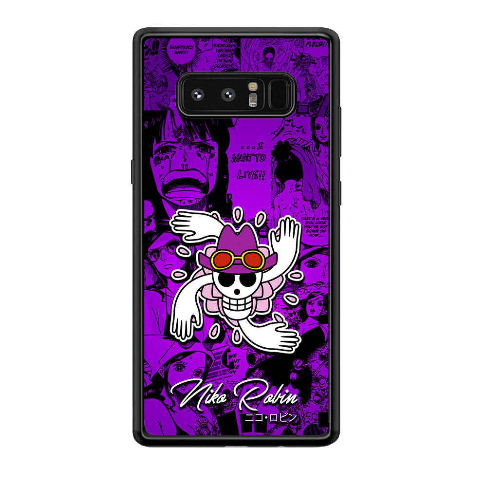 One Piece Robin Comic Samsung Galaxy Note 8 Case-Phone Case-Rubber Black (2D Case)-Altracase