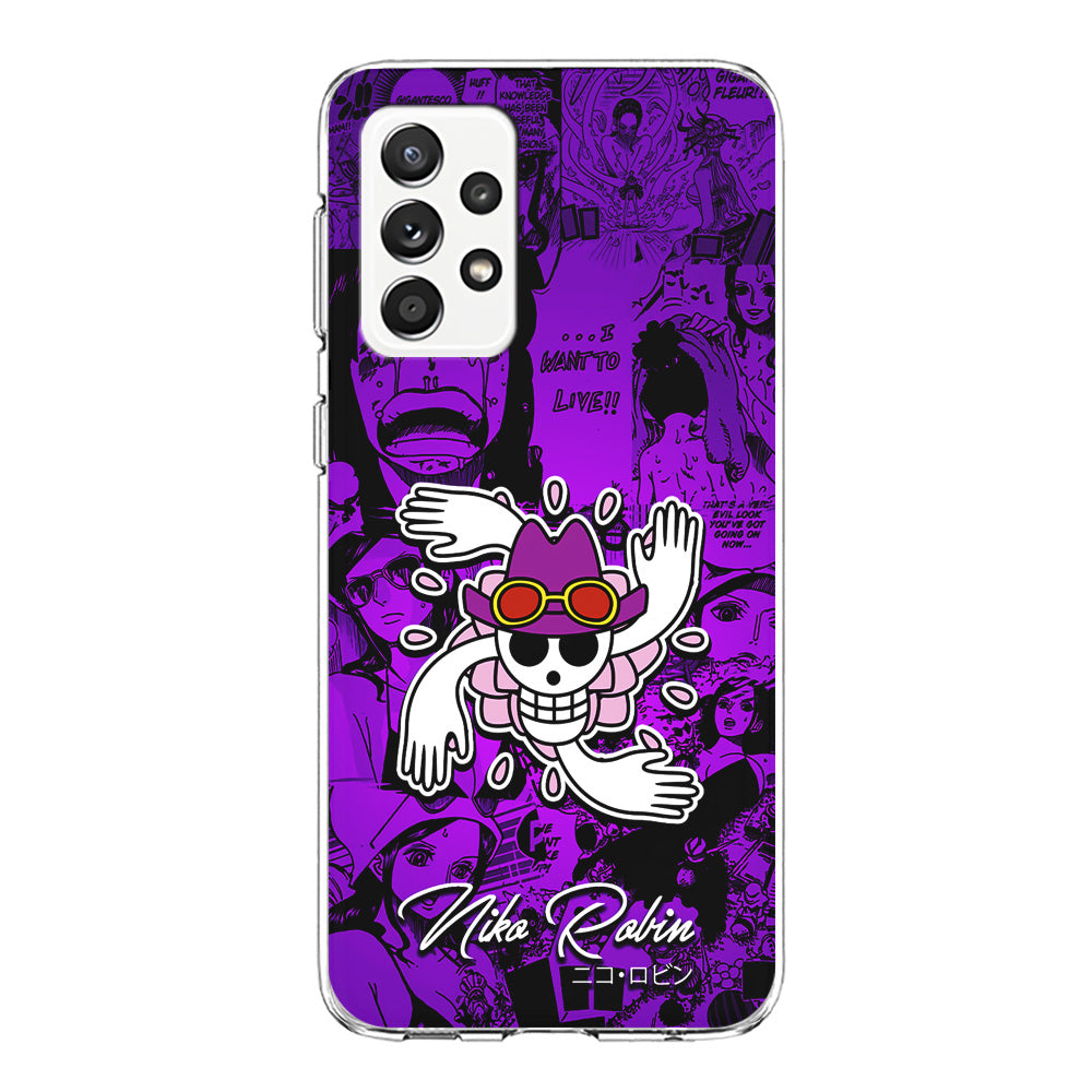 One Piece Robin Comic Samsung Galaxy A52 Case-Phone Case-Clear Soft Case-Altracase