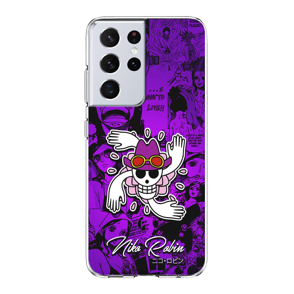 One Piece Robin Comic Samsung Galaxy S21 Ultra Case-Phone Case-Clear Soft Case-Altracase